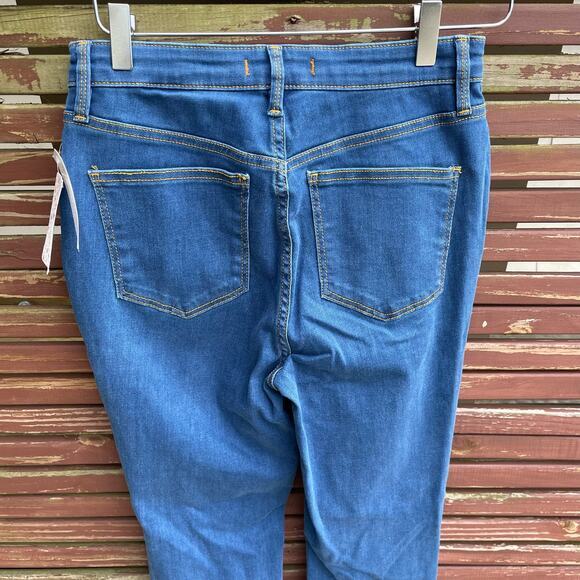 Free People Super Skinny Jeans Womens Distressed High Rise Denim Blue Sz 29 NWT - Picture 5 of 9